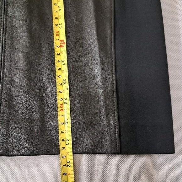 Spanx Luxe Black Faux Leather Dress Sleeveless Sheath S Bodycon Goth Party Biker - Picture 14 of 16